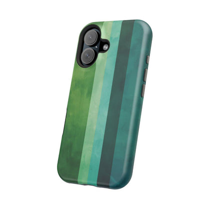 iPhone Case- Vibrant Green Stripes.