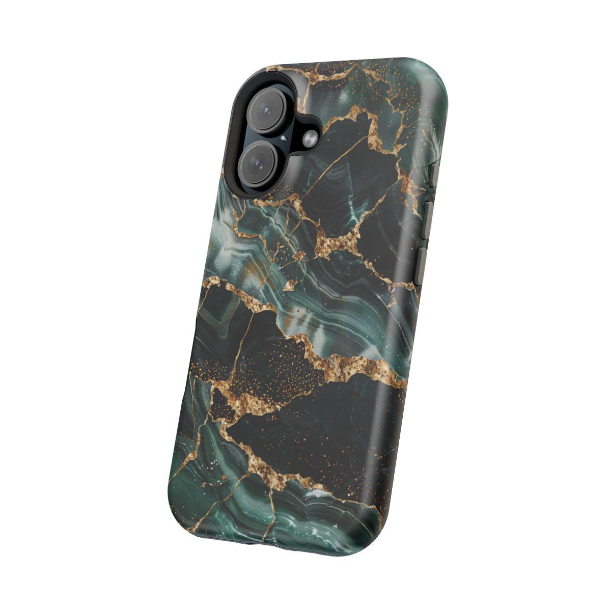 iPhone Case - Golden Vein Blue Marble.