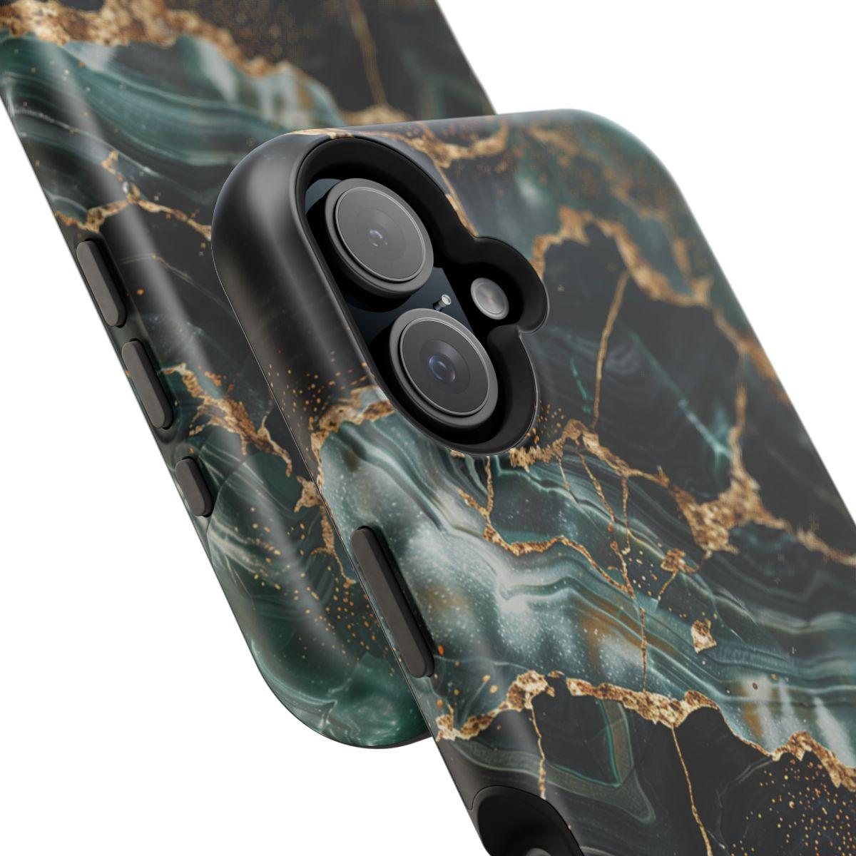 iPhone Case - Golden Vein Blue Marble.