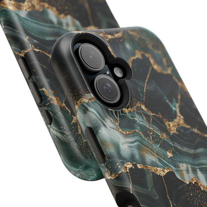 iPhone Case - Golden Vein Blue Marble.