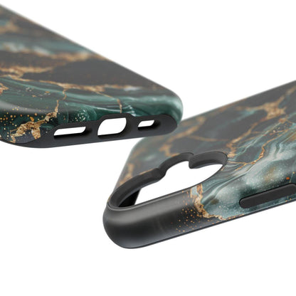 iPhone Case - Golden Vein Blue Marble.