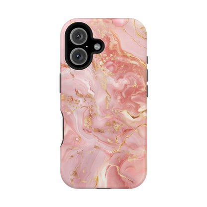 iPhone Case - Golden Vein Pink Marble.