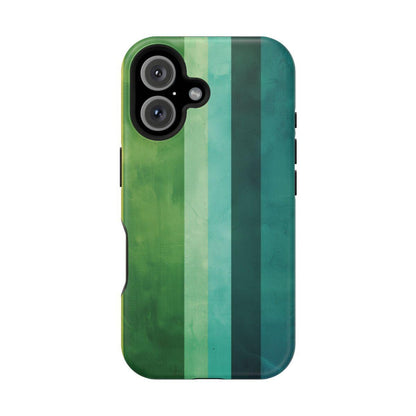 iPhone Case- Vibrant Green Stripes.