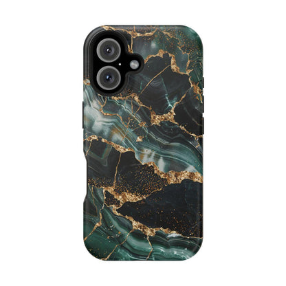 iPhone Case - Golden Vein Blue Marble.