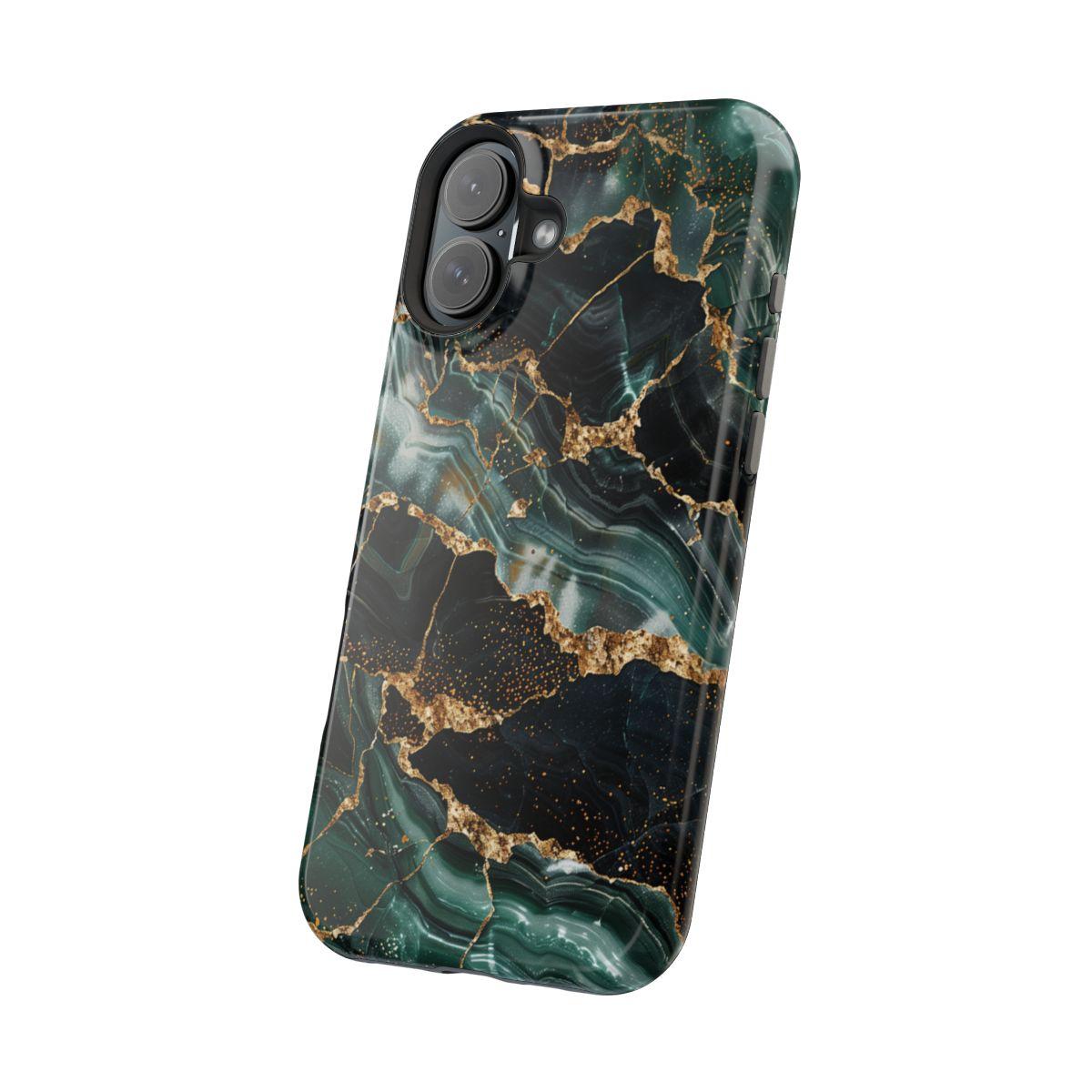 iPhone Case - Golden Vein Blue Marble.