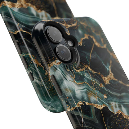 iPhone Case - Golden Vein Blue Marble.