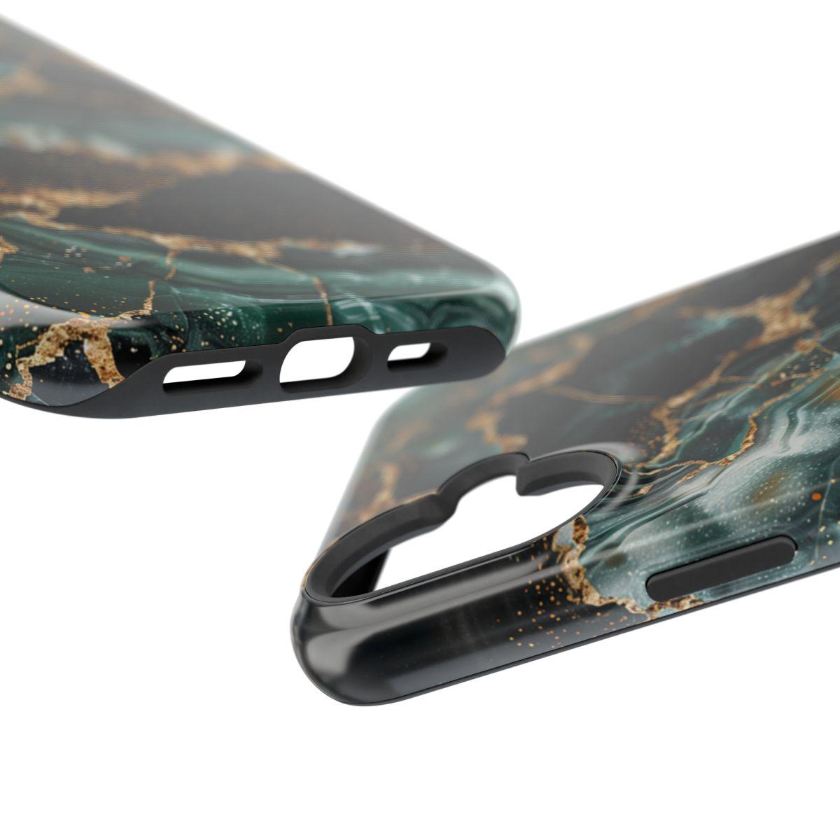 iPhone Case - Golden Vein Blue Marble.