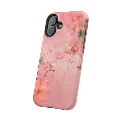 iPhone Case - Flower Pink Marble.