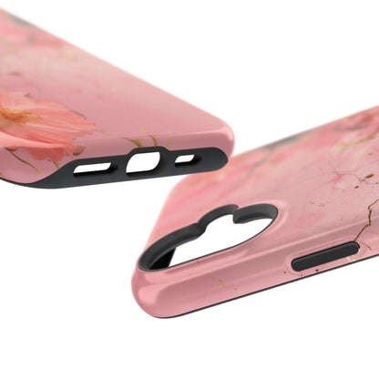 iPhone Case - Flower Pink Marble.