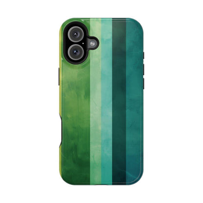 iPhone Case- Vibrant Green Stripes.