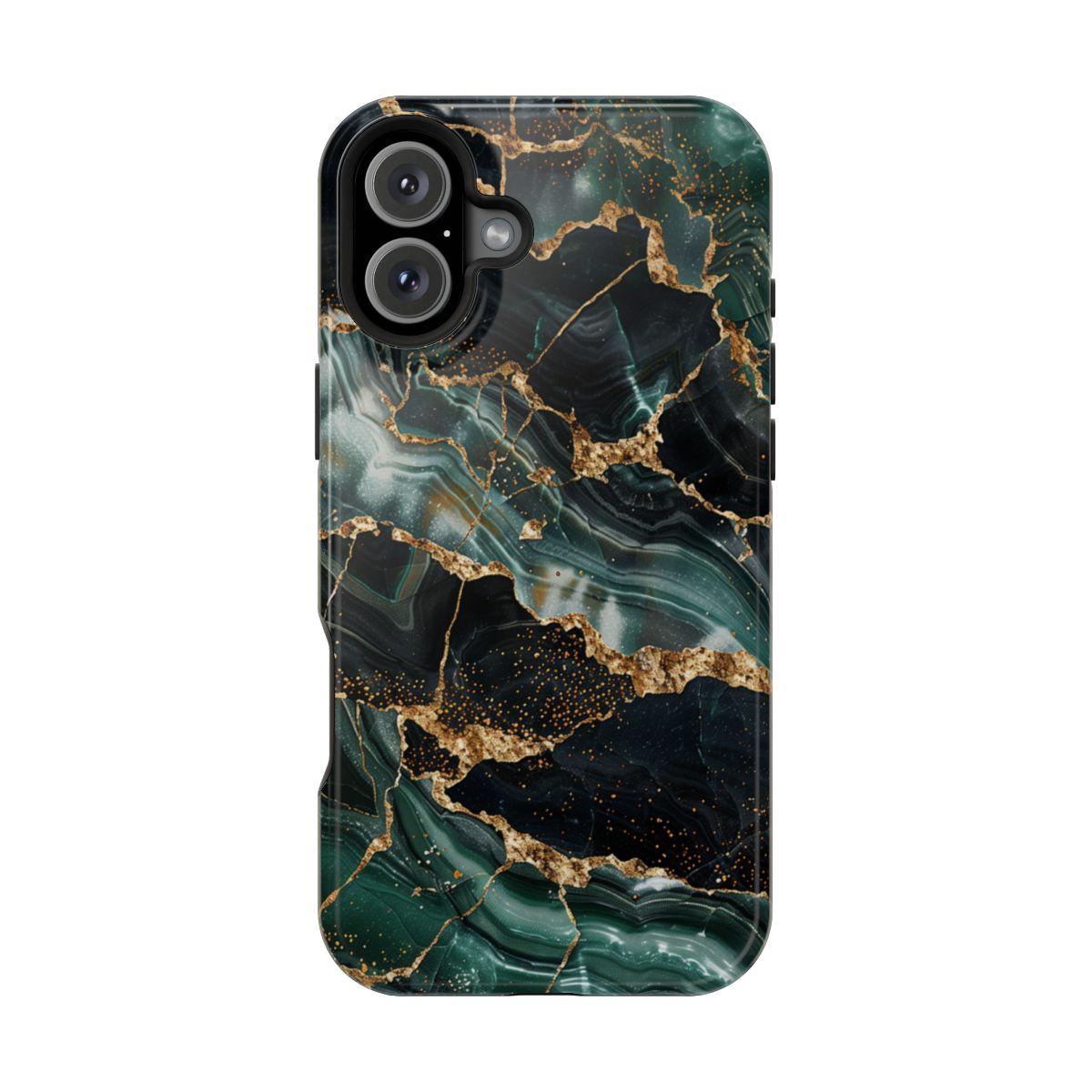 iPhone Case - Golden Vein Blue Marble.