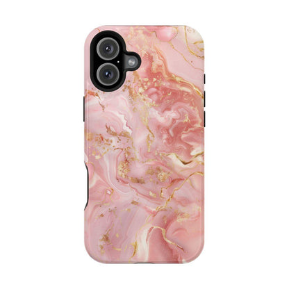 iPhone Case - Golden Vein Pink Marble.