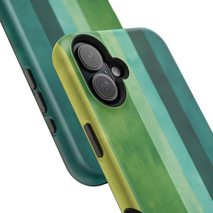 iPhone Case- Vibrant Green Stripes.