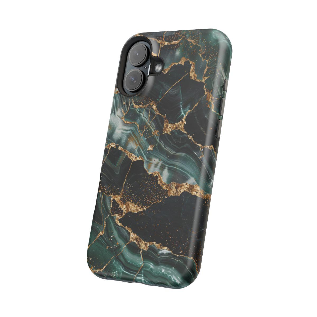 iPhone Case - Golden Vein Blue Marble.