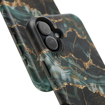 iPhone Case - Golden Vein Blue Marble.