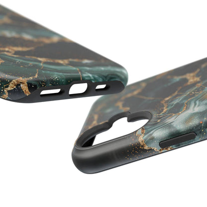 iPhone Case - Golden Vein Blue Marble.