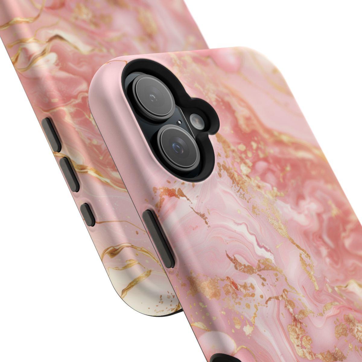 iPhone Case - Golden Vein Pink Marble.