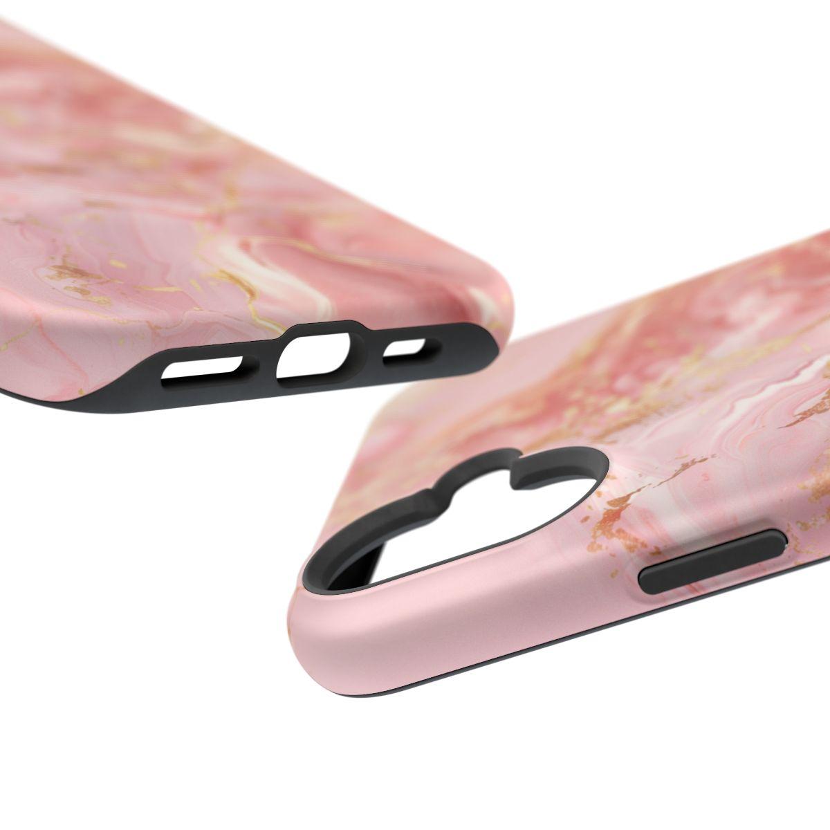 iPhone Case - Golden Vein Pink Marble.