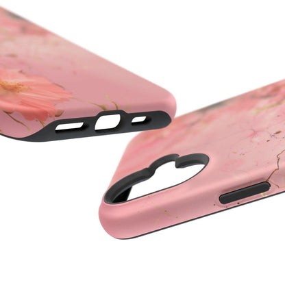 iPhone Case - Flower Pink Marble.