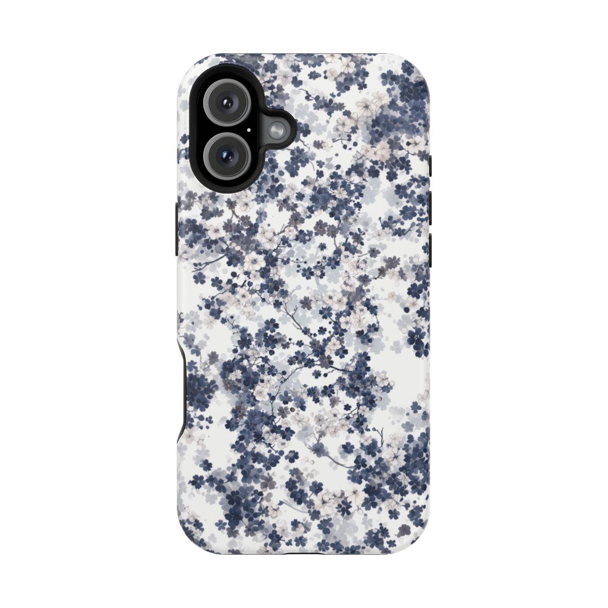 iPhone Case- White Blossom Pattern.