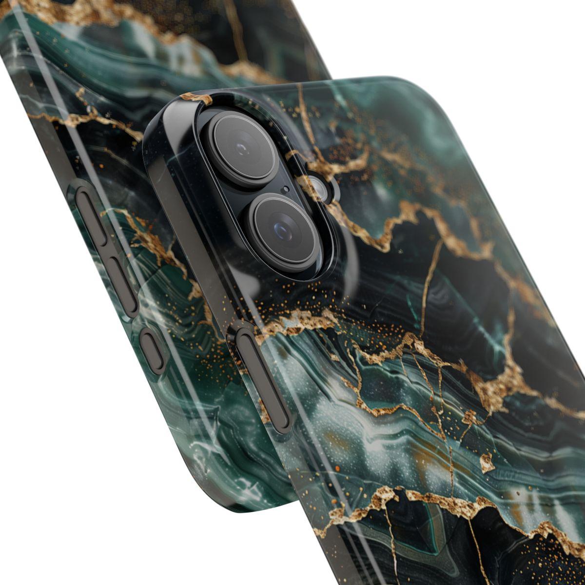 iPhone Case - Golden Vein Blue Marble