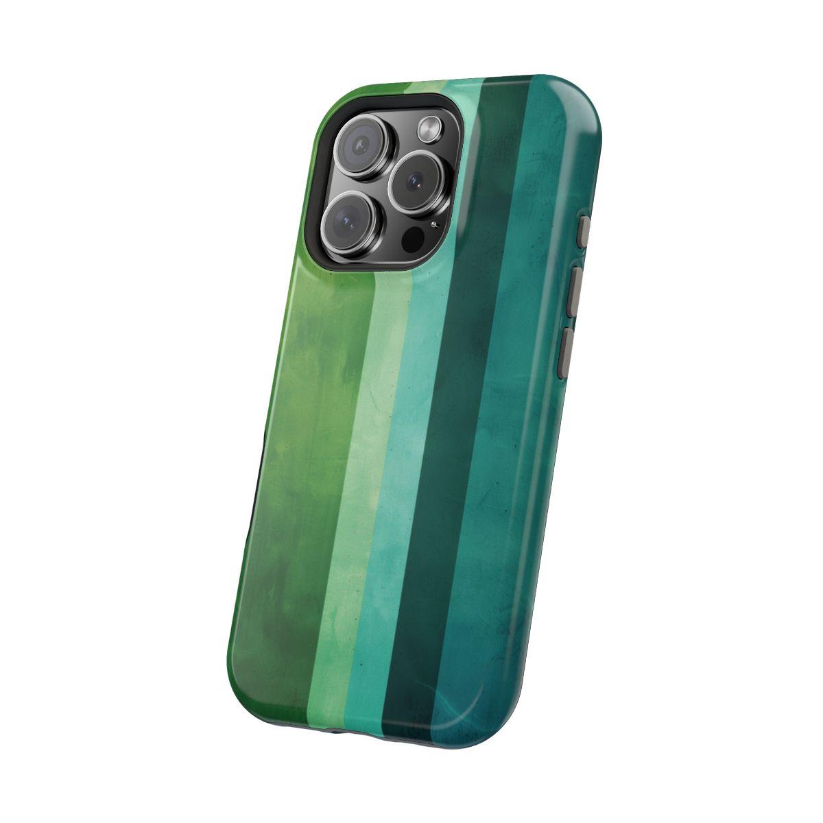 iPhone Case- Vibrant Green Stripes.