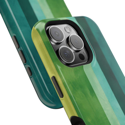 iPhone Case- Vibrant Green Stripes.