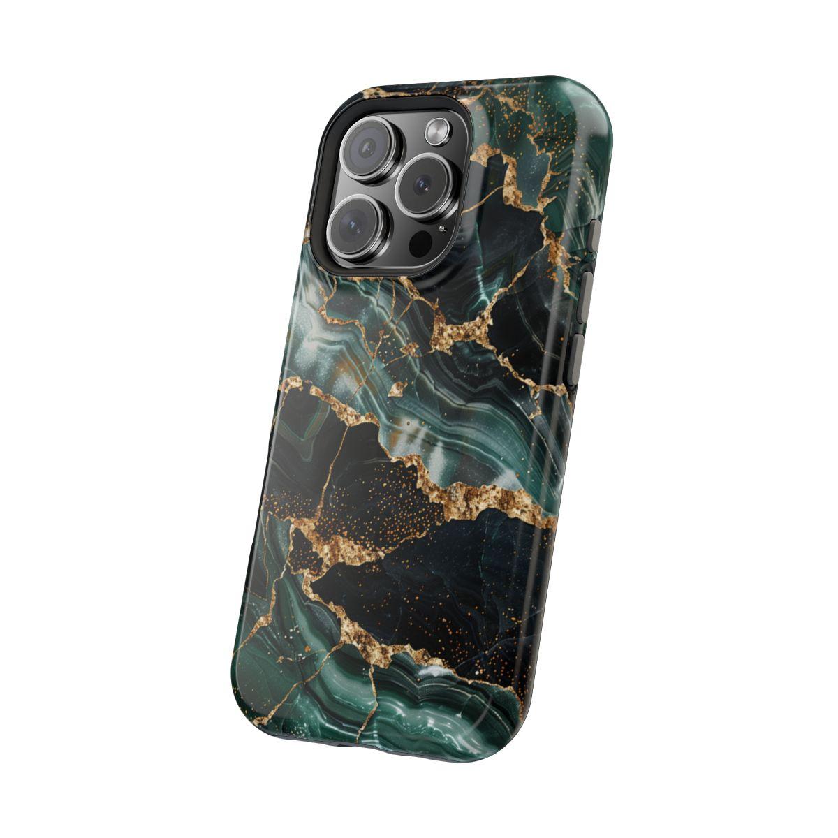 iPhone Case - Golden Vein Blue Marble.