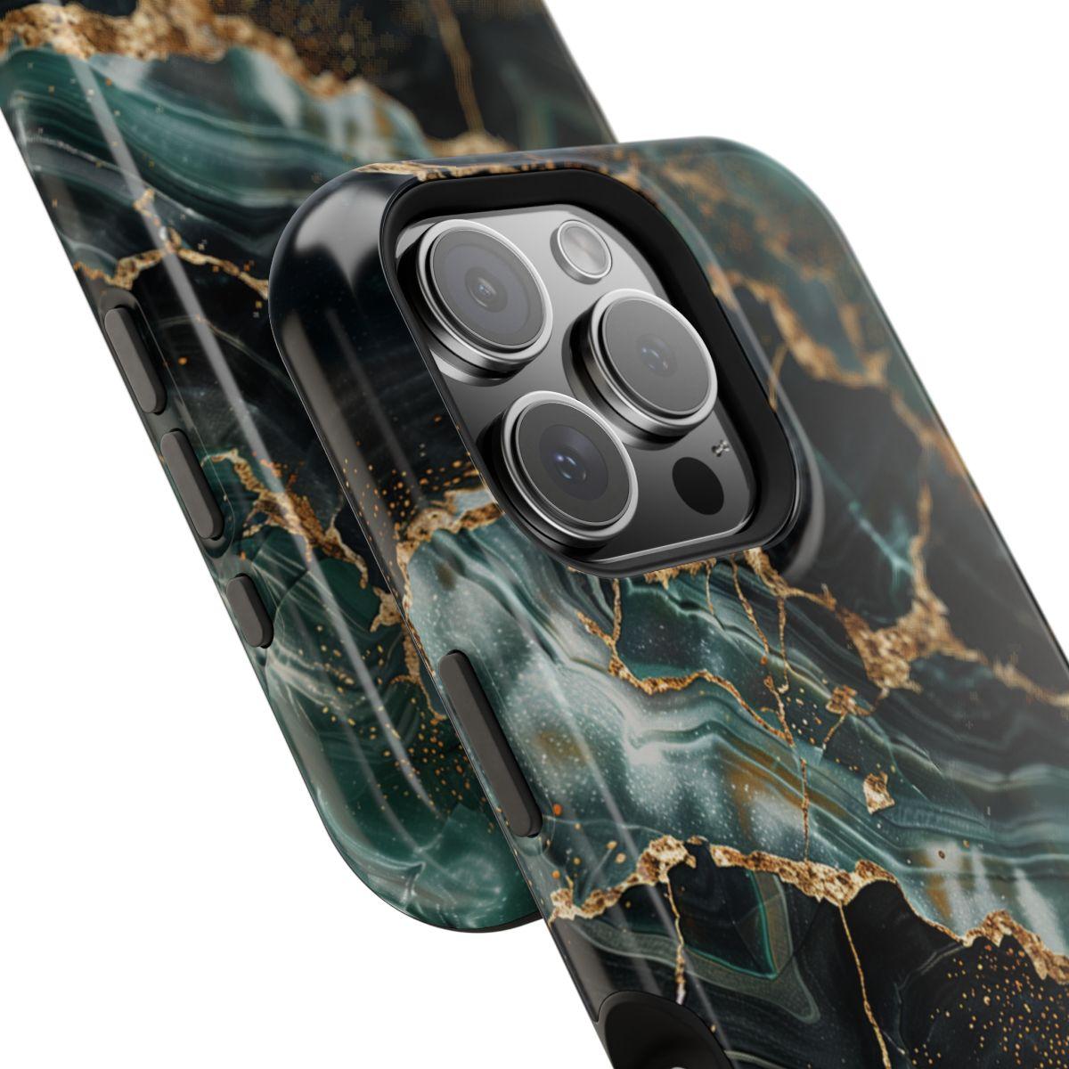 iPhone Case - Golden Vein Blue Marble.