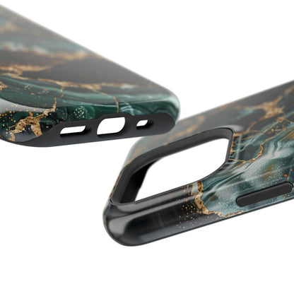 iPhone Case - Golden Vein Blue Marble.