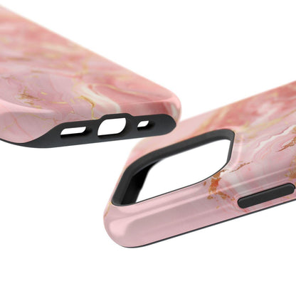 iPhone Case - Golden Vein Pink Marble.