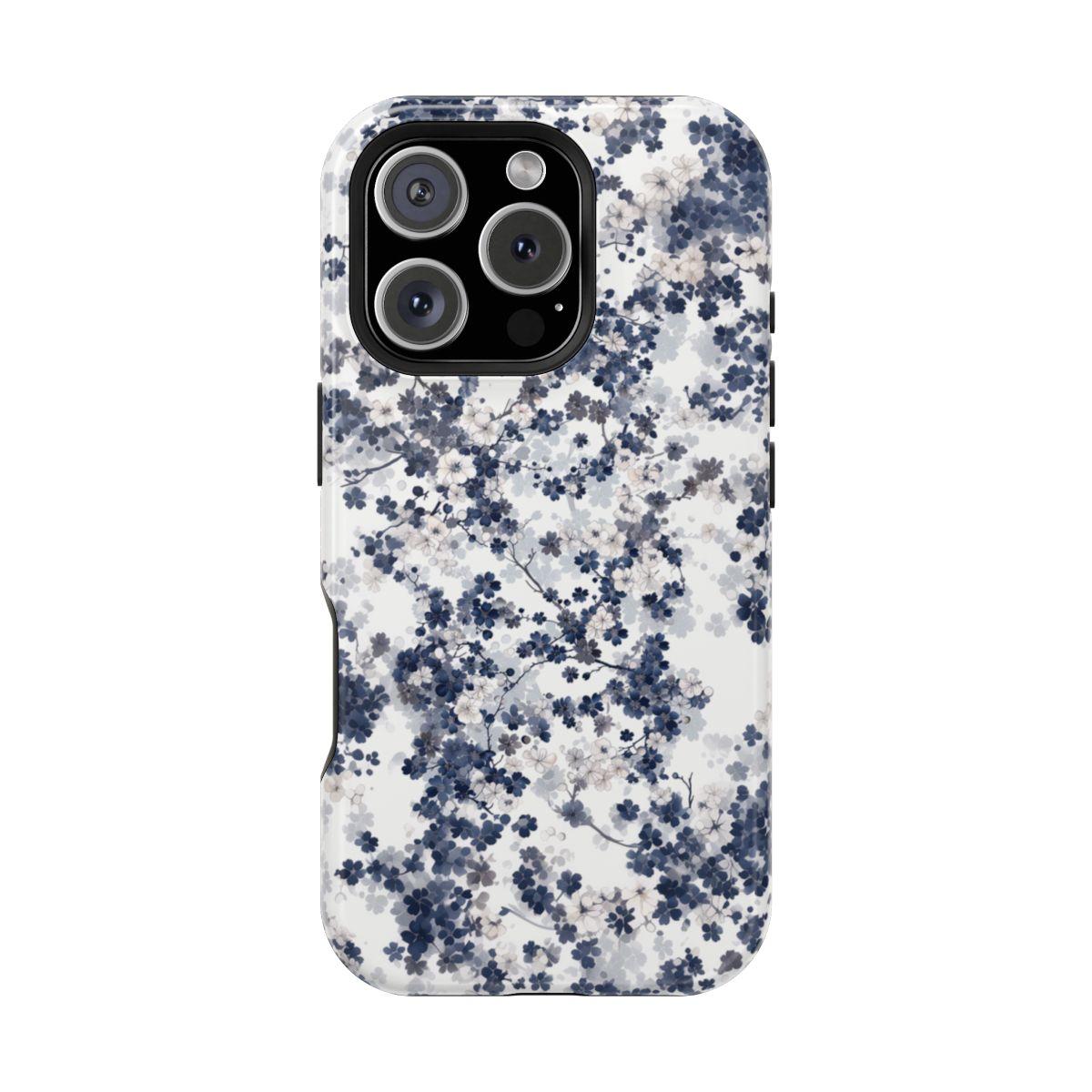 iPhone Case- White Blossom Pattern.