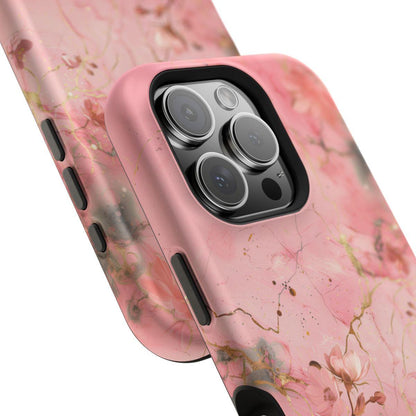 iPhone Case - Flower Pink Marble.