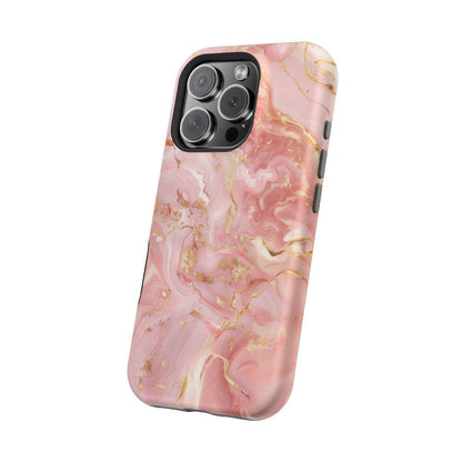 iPhone Case - Golden Vein Pink Marble.