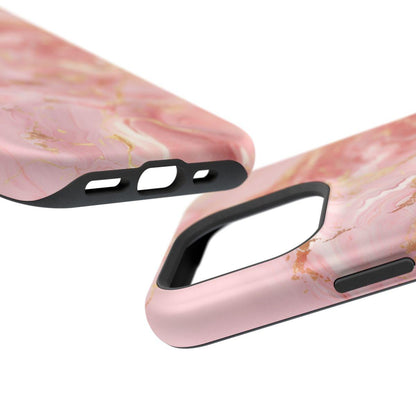 iPhone Case - Golden Vein Pink Marble.