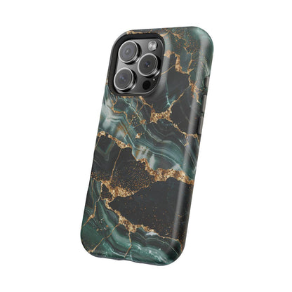 iPhone Case - Golden Vein Blue Marble.