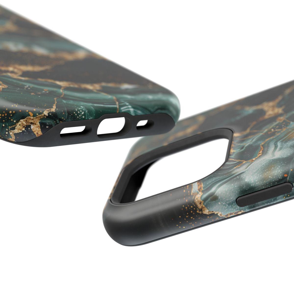 iPhone Case - Golden Vein Blue Marble.