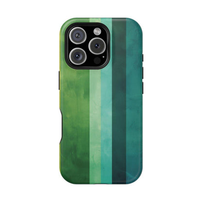 iPhone Case- Vibrant Green Stripes.