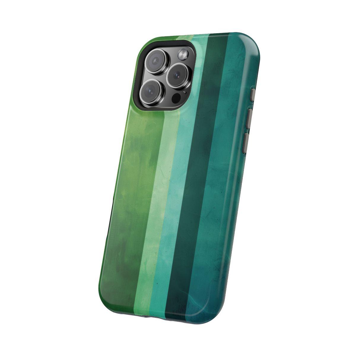 iPhone Case- Vibrant Green Stripes.