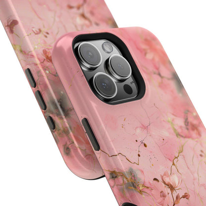 iPhone Case - Flower Pink Marble.