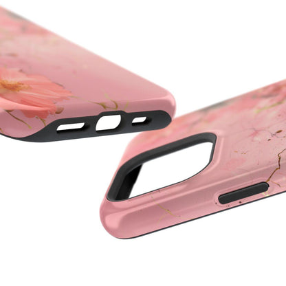 iPhone Case - Flower Pink Marble.