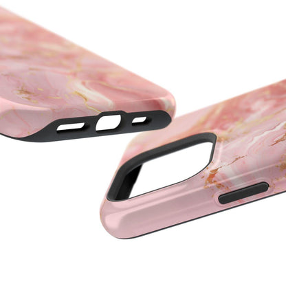 iPhone Case - Golden Vein Pink Marble.