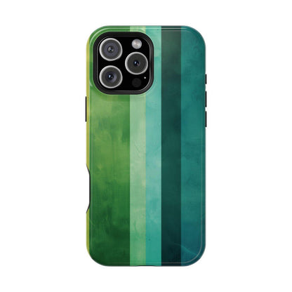 iPhone Case- Vibrant Green Stripes.