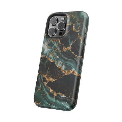 iPhone Case - Golden Vein Blue Marble.