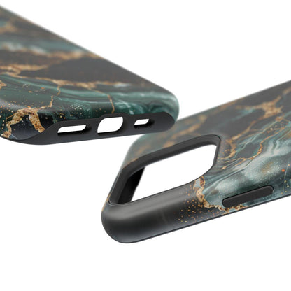 iPhone Case - Golden Vein Blue Marble.