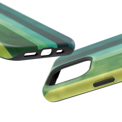 iPhone Case- Vibrant Green Stripes.