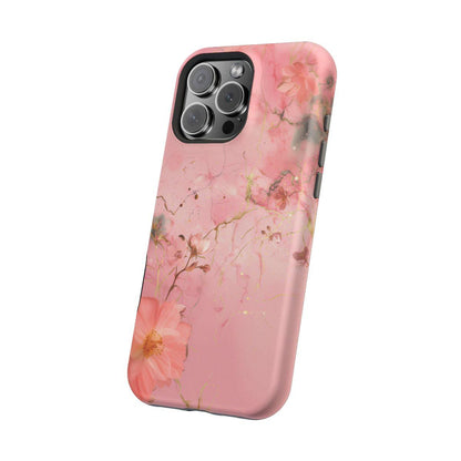 iPhone Case - Flower Pink Marble.