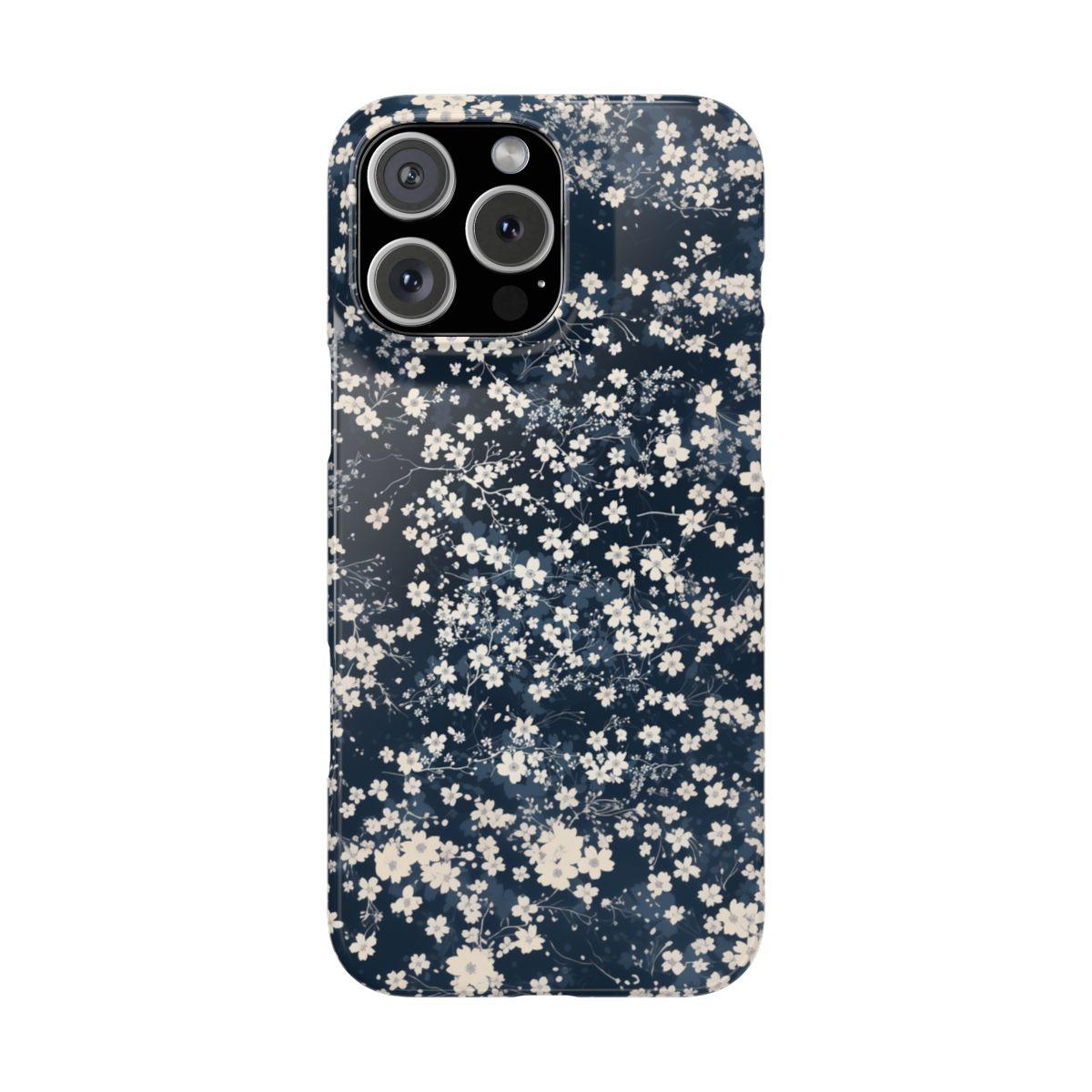 iPhone Case- Cherry Blossom Blue