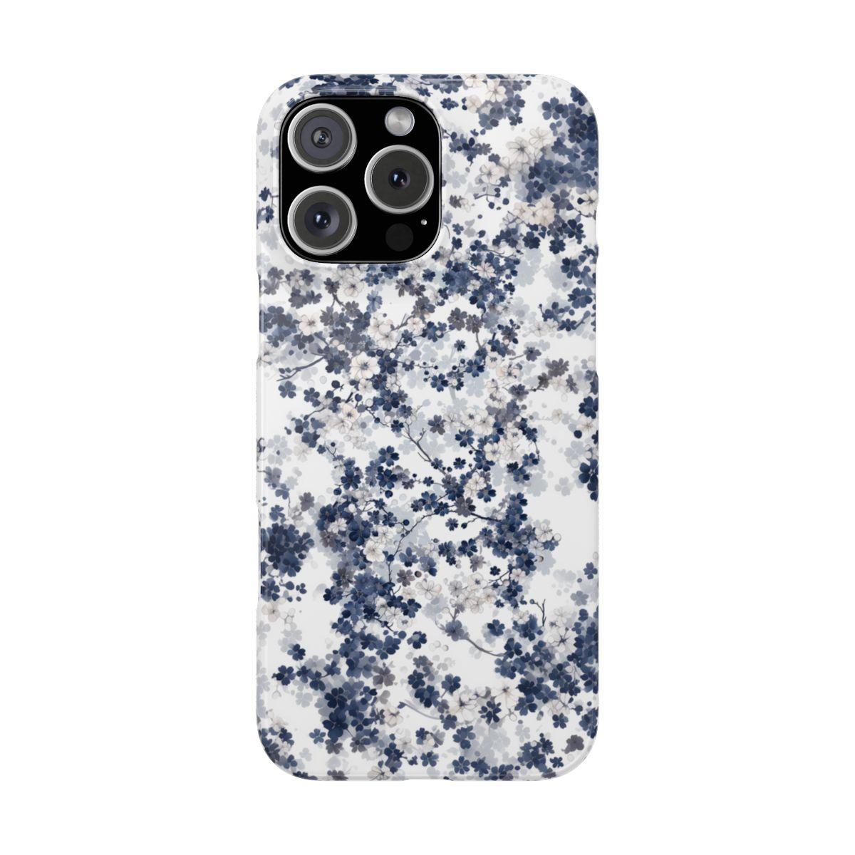 iPhone Case- White Blossom Pattern