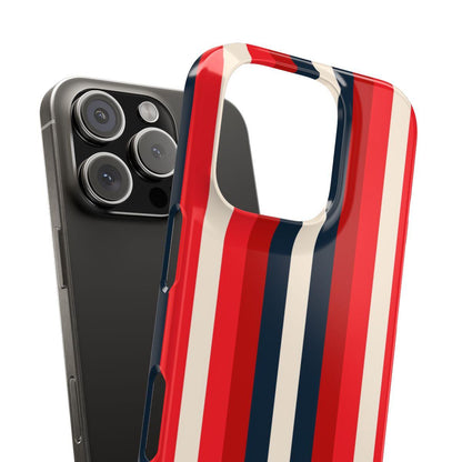 iPhone Case- Bold Red Stripes